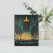 Briefkaart met  New York Central Print (Staand voorkant)