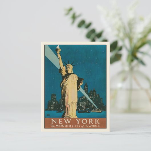 Briefkaart met  New York Poster Print (Staand voorkant)