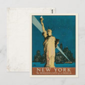 Briefkaart met  New York Poster Print (Voorkant / Achterkant)
