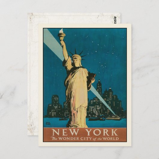 Briefkaart met  New York Poster Print (Voorkant / Achterkant)
