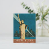 Briefkaart met New York Poster Print (Staand voorkant)