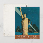 Briefkaart met New York Poster Print (Voorkant / Achterkant)