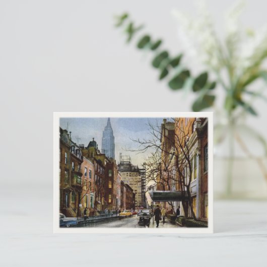 Briefkaart met  New Yorks herfstmotief (Staand voorkant)