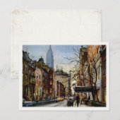 Briefkaart met  New Yorks herfstmotief (Voorkant / Achterkant)