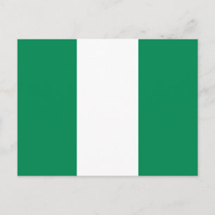 Briefkaart met Nigeriaanse vlag