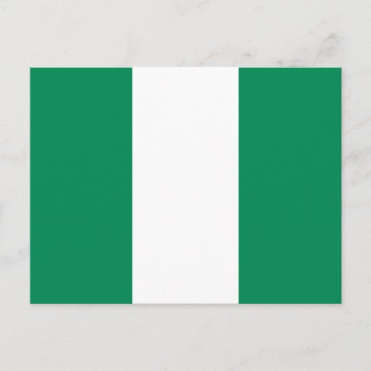 Briefkaart met Nigeriaanse vlag (Voorkant)
