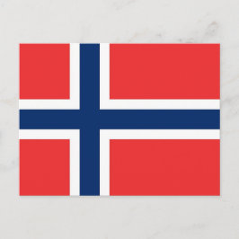 Briefkaart met Noorse vlag