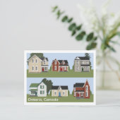 Briefkaart met Ontario Victoriaans woningen (Staand voorkant)