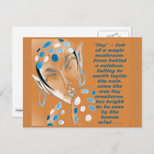 Briefkaart met oorspronkelijke kunst — Oranje Elf  (Voorkant / Achterkant)