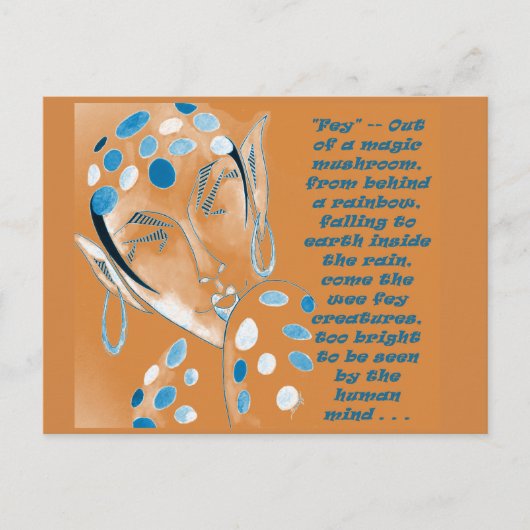 Briefkaart met oorspronkelijke kunst — Oranje Elf  (Voorkant)