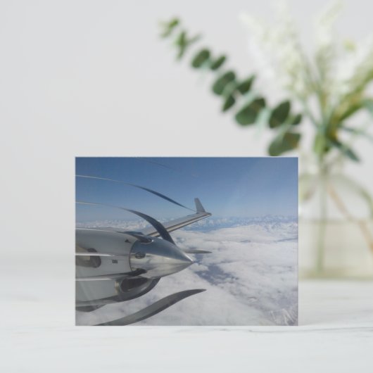 Briefkaart met opgewarmde propeller (Staand voorkant)