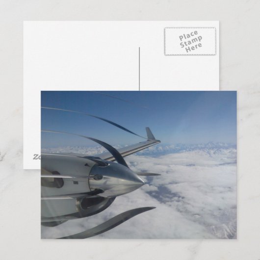 Briefkaart met opgewarmde propeller (Voorkant / Achterkant)