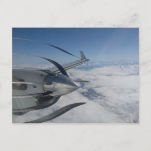 Briefkaart met opgewarmde propeller