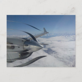 Briefkaart met opgewarmde propeller