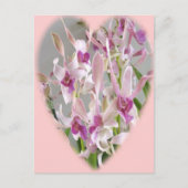 briefkaart met orchidee hart (Voorkant)