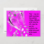 Briefkaart met originele kunst — Fuchsia Fairy/Elf (Voorkant / Achterkant)