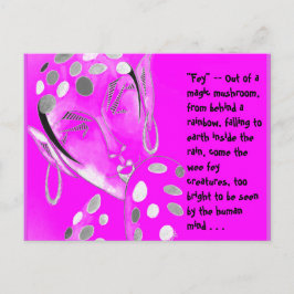 Briefkaart met originele kunst — Fuchsia Fairy/Elf