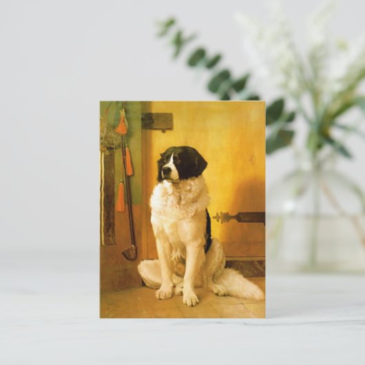 Briefkaart met oude 1852-dog afdrukken (Staand voorkant)