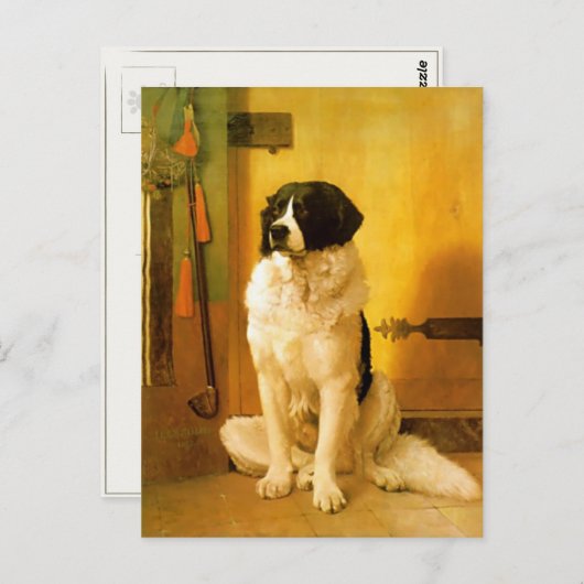 Briefkaart met oude 1852-dog afdrukken (Voorkant / Achterkant)