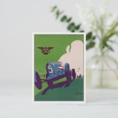  Briefkaart met oude raceauto (Staand voorkant)