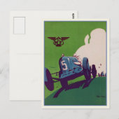  Briefkaart met oude raceauto (Voorkant / Achterkant)