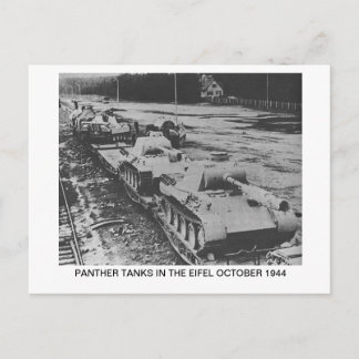 BRIEFKAART MET PANTHERTANKS IN HET EIFEL