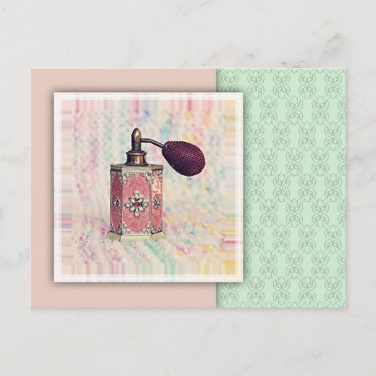 Briefkaart met parfumflesje (Voorkant)