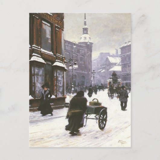 Briefkaart met Paul Gustave Fischer-schildering (Voorkant)