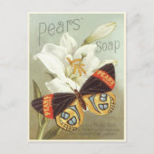 Briefkaart met  peren zeep afdrukken (Voorkant)