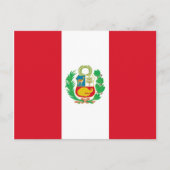Briefkaart met Peruaanse vlag (Voorkant)