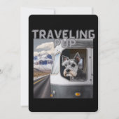 Briefkaart met platte feestdag voor reizen (Voorkant)