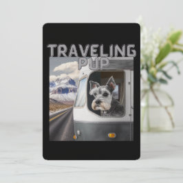 Briefkaart met platte feestdag voor reizen