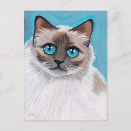 Briefkaart met portret voor blauw-ragdoll