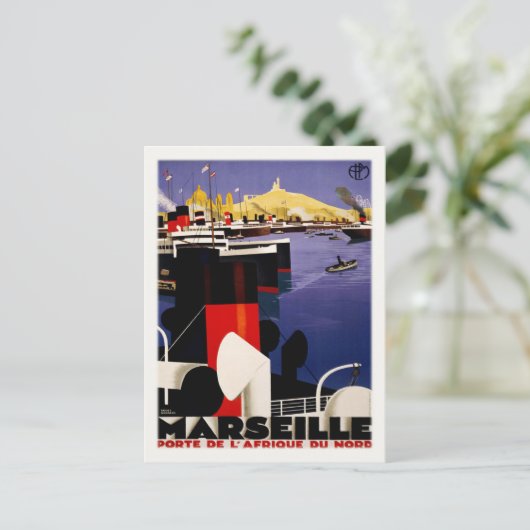 Briefkaart met  Poster van de Haven (Staand voorkant)