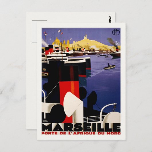 Briefkaart met  Poster van de Haven (Voorkant / Achterkant)