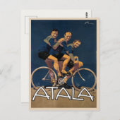 Briefkaart met  Poster voor fietsen (Voorkant / Achterkant)