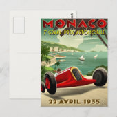 Briefkaart met  Poster voor motorraces (Voorkant / Achterkant)