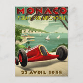 Briefkaart met  Poster voor motorraces (Voorkant)