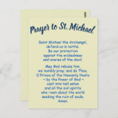 Briefkaart met Prayer naar Saint Michael  (Voorkant / Achterkant)