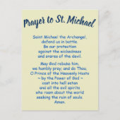 Briefkaart met Prayer naar Saint Michael  (Voorkant)