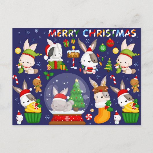Briefkaart met pretkerkerbunnies (Voorkant)