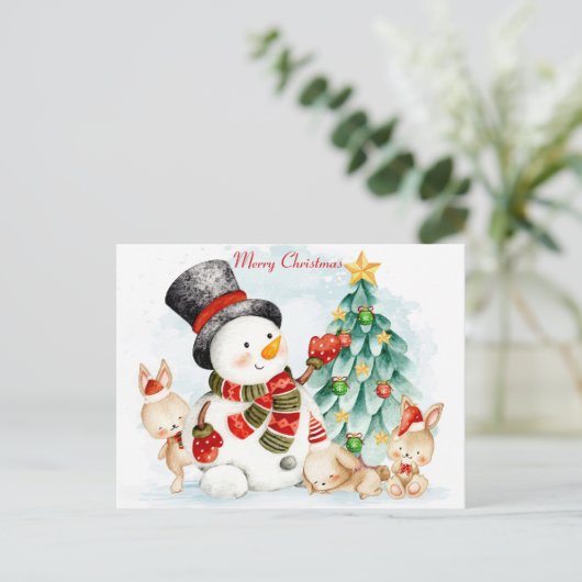 Briefkaart met pretkerkerbunnies (Staand voorkant)