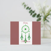 Briefkaart met prettige kerstdrocatcher (Staand voorkant)