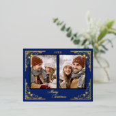 Briefkaart met prettige kerstfoto's (Staand Voorkant)