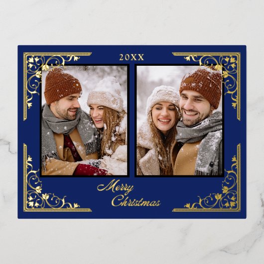 Briefkaart met prettige kerstfoto's (Voorkant)