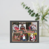 Briefkaart met prettige kerstfoto's (Staand voorkant)