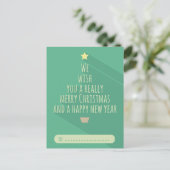 Briefkaart met prettige kerstwensen (Staand voorkant)