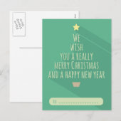 Briefkaart met prettige kerstwensen (Voorkant / Achterkant)