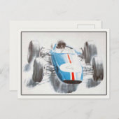 Briefkaart met  raceauto (Voorkant / Achterkant)