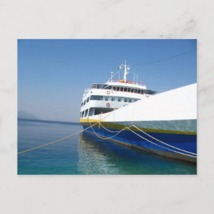 Briefkaart met reuzenboot